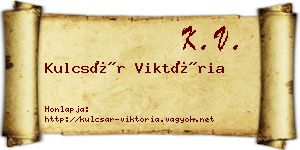 Kulcsár Viktória névjegykártya